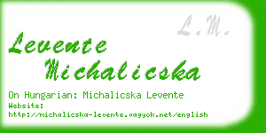 levente michalicska business card